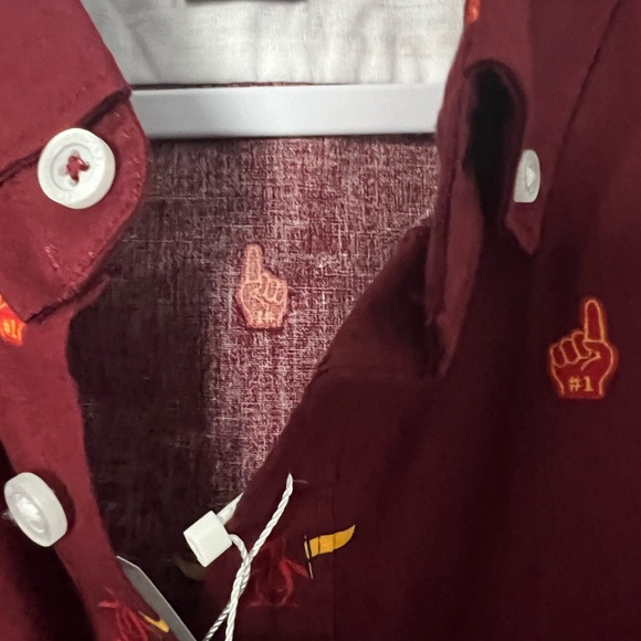 NWT Original Penguin Button Down Slim Fit Cabernet Sport Shirt Long Sleeve Sz L - Picture 7 of 16